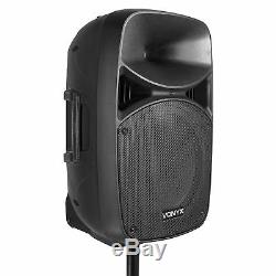 Vonyx VPS122A 12 Active Bluetooth Disco Speakers DJ PA System 800W with Stands