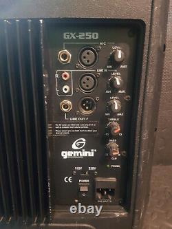 1 X Active Gemini Gx250 10 Pa Disco Haut-parleurs Utilisés