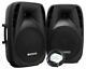 2x Pa Active Speaker Portable Chariot 15 Dj Disco Party Usb Sd Bluetooth 700w