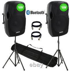 2x Pro Ap1200 Active Pa Speaker System 12 Bluetooth Dj Disco Sound System