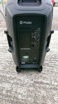 2x Skytec Spj-1200a 12 Haut-parleurs De Sonorisation Portables Amplifiés Actifs Dj Disco 600w