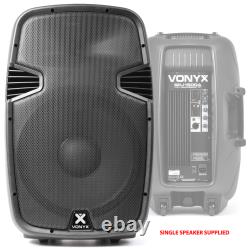 2x Vonyx Haut-parleurs Dj Actifs À Partir 1600w 15 Pa Disco Sound System Avec Stands