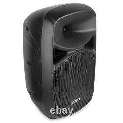 2x Vps102 Active Pa Speakers 10 Dj Disco Sound System Avec Stands & Microphone