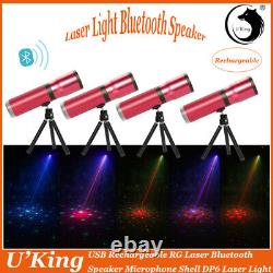 4pcs Microphone Shell Dp6 Laser Light Rg Laser Bluetooth Speaker Dj Disco Usb Uk