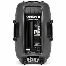 4x Vonyx Spj 15 Système De Party De Haut-parleurs Portables Karaoke Disco 3200w