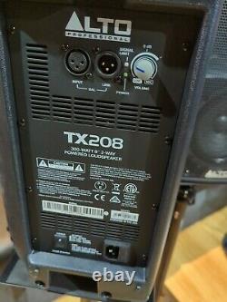 Alto Tx208 300 Watts Powered Loudspeaker Active Pa Dj Monitor Mobile Disco