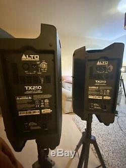 Alto Tx210 Actifs 10 600w Rms Dj Disco En Direct Haut-parleurs (paire) Avec Câbles Xlr