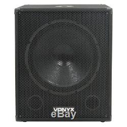 B-stock Vonyx 18 Subwoofer Actif Et Amplificateur De Basses Pour Bass Dj Disco Pa Sub