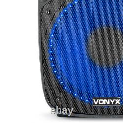B-stock Vonyx Vps122a 12 Haut-parleurs Bluetooth Disco Dj Pa System 800w Avec