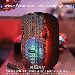 Bluetooth Karaoke Président & Led Disco Light Party Music System Portable Pa Kit