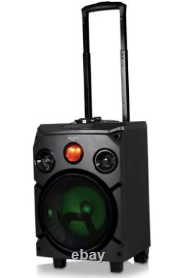 Bush Portable Pa System Bluetooth Party Speaker Avec Lumières Disco & 2 X Entrées Micro