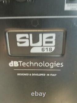 Db Technologies Sub 618 1200w 18 Active Powered Subwoofer Sub Dj, Disco, Live