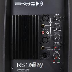 Ekho Rs12a 12 Enceinte Active Amplifiée Système De Sonorisation Disco Party Box Dj Sound 600w