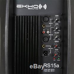 Ekho Rs15a Haut-parleur Amplifié Actif 15 Pouces Dj Disco Pa Soirée Karaoké 800w Max