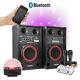 Fenton 8 Bluetooth Haut-parleurs Disco Karaoke Propulsé Microphones, Mixer Et Lumières