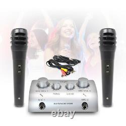 Fenton 8 Powered Bluetooth Speakers Disco Karaoke Microphones, Mixer And Lights