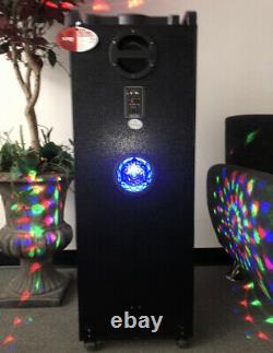 Haut-parleur Karaoké Bluetooth Rechargeable De 18500 Watts Avec Quatre Lumières Disco