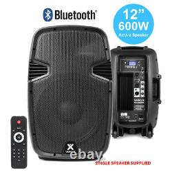 Haut-parleur actif 2 voies de 12 pouces, 600W, avec Bluetooth, lecteur MP3, en ABS moulé pour DJ et discothèque.