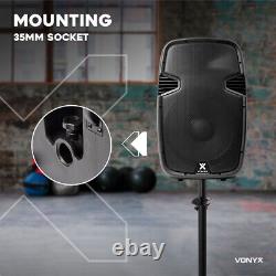 Haut-parleur actif 800W avec streaming audio Bluetooth sans fil 15 Vonyx DJ Disco