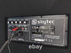 Haut-parleur actif PA Skytec CSA215 Dual 2x 15 pour fêtes disco DJ système amplifié 1600W