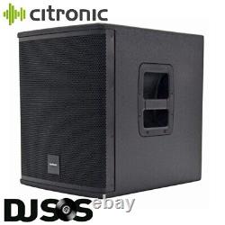 Haut-parleur de graves actif Citronic CASA-12BA 12' 1400W pour caisson de basses sub DJ Disco Club PA.