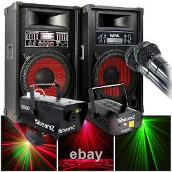 Haut-parleurs Amplifiés Firefly Effect Laser Light Smoke Machine Dj Disco Pack