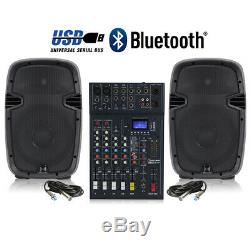 Haut-parleurs Dj Actifs Et Studiomaster 6ch Bluetooth Usb Mixer 800w Dj Disco Party