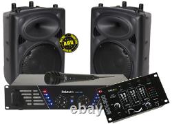 Ibiza Dj300mkii Disco Sound Set Mixer Haut-parleur Power Amplificateur Et Microphone Dj
