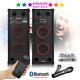 Karaoke Pa System Bluetooth Disco Party Speakers Avec Mixeur Et Microphones