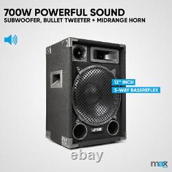 Max Sp12 Dj Speaker 12 700w Full Range Chambre Woofer Dj Mobile Disco Party