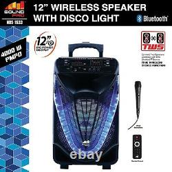 Naxa Nds-1233 Portable 12-inch Bluetooth Party Speaker Avec Disco Light