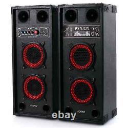 Pair Fenton Active Passive Pa Speakers Dual Bas 6.5 Loudspeakers Mobile Disco