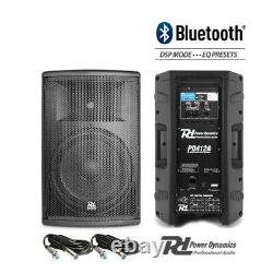 Paire Haut-parleurs Dj Actifs Pa Pro Système Disco Bi-amplified Bluetooth 12 2800w