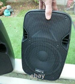 Paire Vonyx Ap800a Active Powered 200w 8 Disco Party Speakers