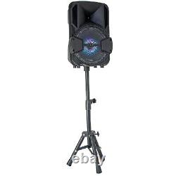 Party Mobile8 Set Haut-parleur Actif 8 300w Inc Stand + Microphone Party Disco Pa