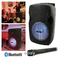 Qtx Pal10 Portable Bluetooth Pa Speaker Home Karaoke System & Led Disco Light