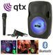 Qtx Pal8 Portable Bluetooth Pa Speaker Home Karaoke System Led Disco Light Pal-8