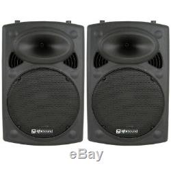 Qtx Sound Qr15k 15 Enceintes Amplifiées Actives Dj Disco Speaker Pair Avec Pieds Et Câbles