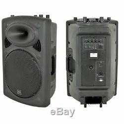 Qtx Sound Qr15k 15 Enceintes Amplifiées Actives Dj Disco Speaker Pair Avec Pieds Et Câbles