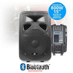 Sp1500abt 15 Pouces Haut-parleur Bluetooth Actif Accueil Dj Disco Pa Monitor Eq 800w