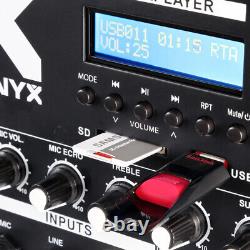 Système d'enceintes VX-880 PA, caisson de basses et ensemble de microphone actif puissant pour DJ Disco