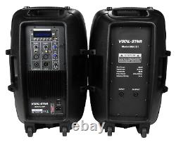 Vocal-star Pa Active 12 Haut-parleurs Système Bluetooth Mp3 1000w Inc Stands Dj Disco