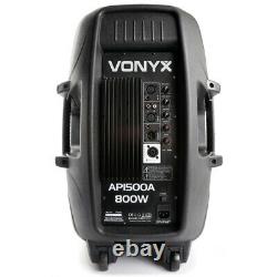 Vonyx Active Auto Powered Pa Speaker Ap1500a 15 (single) Dj Disco Party 800w