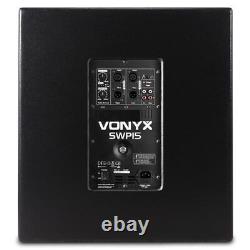 Vonyx Pro 15 Active Powered Subwoofer Basse Bin Dj Disco Pa Sub Speaker 800w
