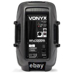 Vonyx Sjp1000ad V3 Active 800w 10 Dj Disco Pa Speaker (paire) Avec Stands