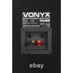 Vonyx Sl10 Passive 10 Pouces Pa 2-way Bedroom Dj Disco Audio Speaker System 250w