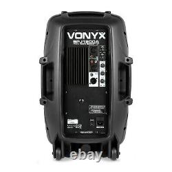 Vonyx Spj-1200a 12 Active Powered Portable Pa Speaker System Dj Disco 600w