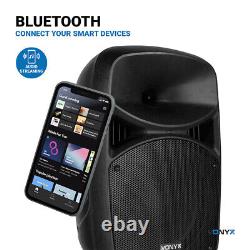 Vonyx VPS102A 10 Haut-parleurs Bluetooth actifs de discothèque Système DJ PA avec pieds et sacs