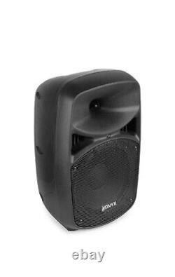Vonyx VPS122A - Système de haut-parleurs DJ PA Bluetooth actifs de 12 pouces pour discothèques avec 800 W et supports.