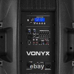 Vonyx Vps082a 8 Haut-parleurs Bluetooth Disco Actifs 400w Avec Supports Noir